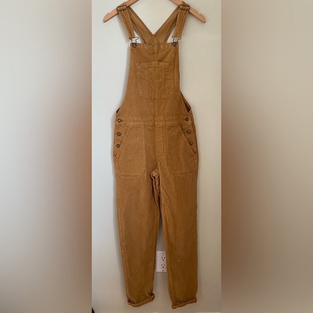 American Eagle Corduroy Overalls Brown Ladies Size Small Boho Casual - Picture 2 of 11